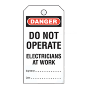 Do Not Operate Electricans at Work