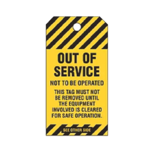 Out of Service Lockout Tag