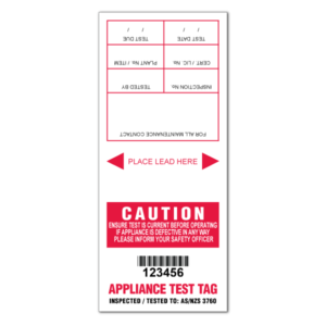 Standard Red Test Tag